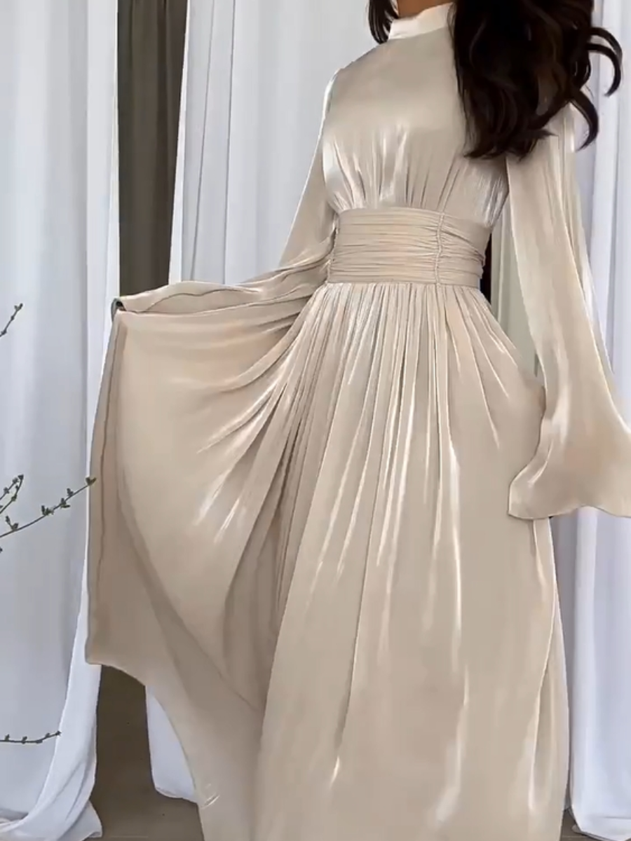 Fudus | Elegant Maxi Dress with Adjustable Tie Belt