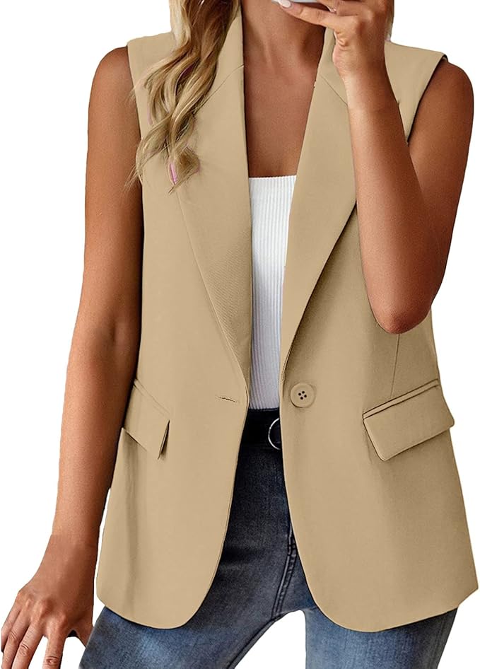 Emerson | Versatile Sleeveless Blazer with Pockets for Women
