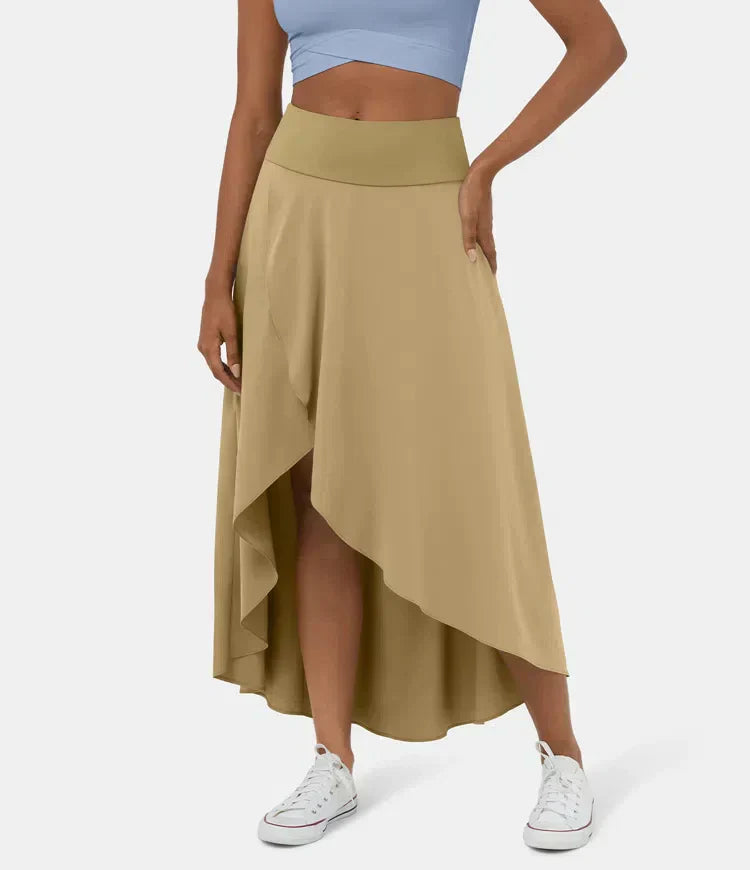 Kennedy | Versatile Ruffled Midi Slit Skirt