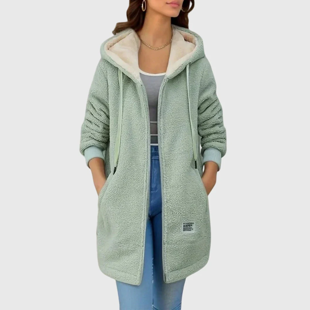 women fleece jacket in gray for winter outings 2