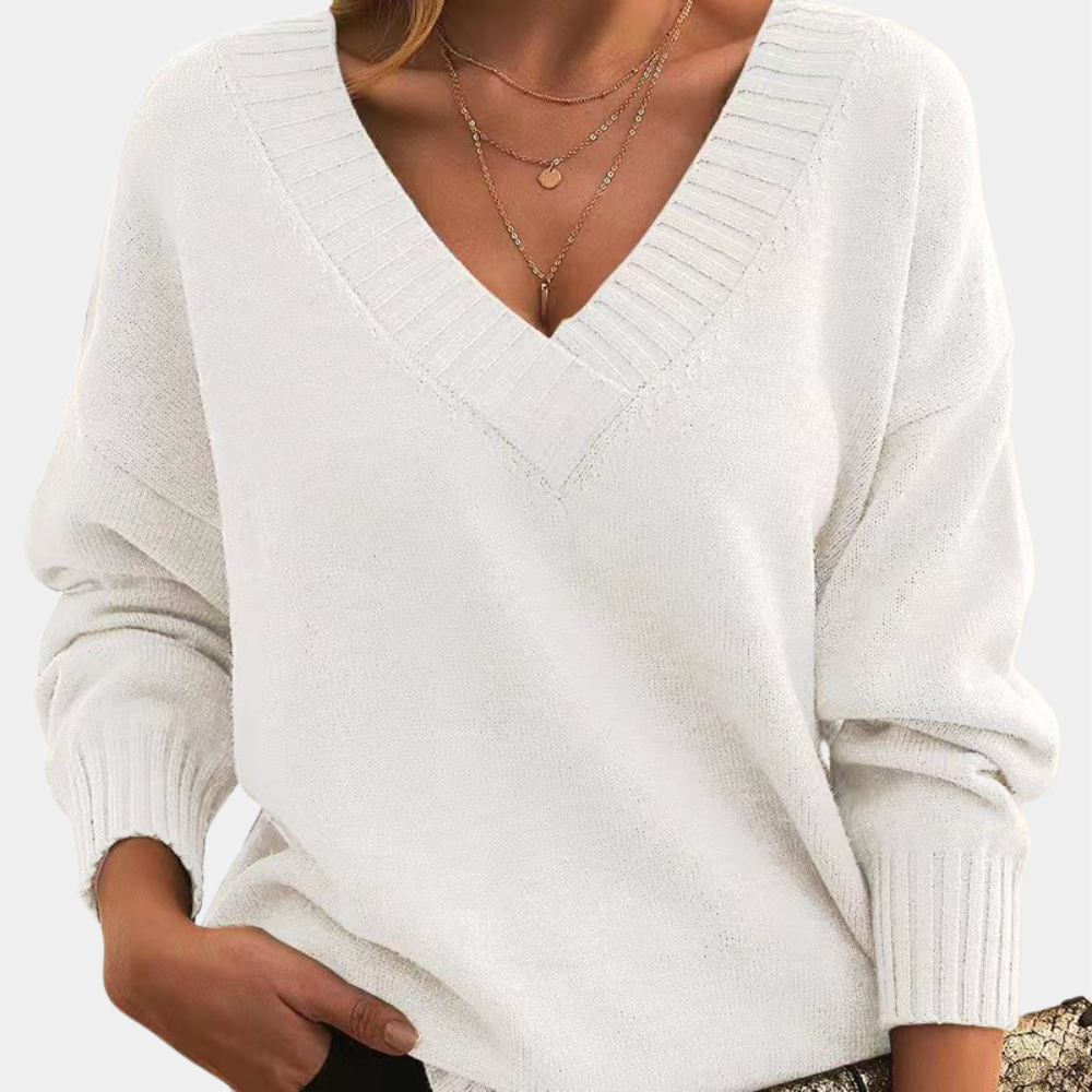 Sarah | Stylish V-Neck Sweater for Women, Perfect for All-Season Wear