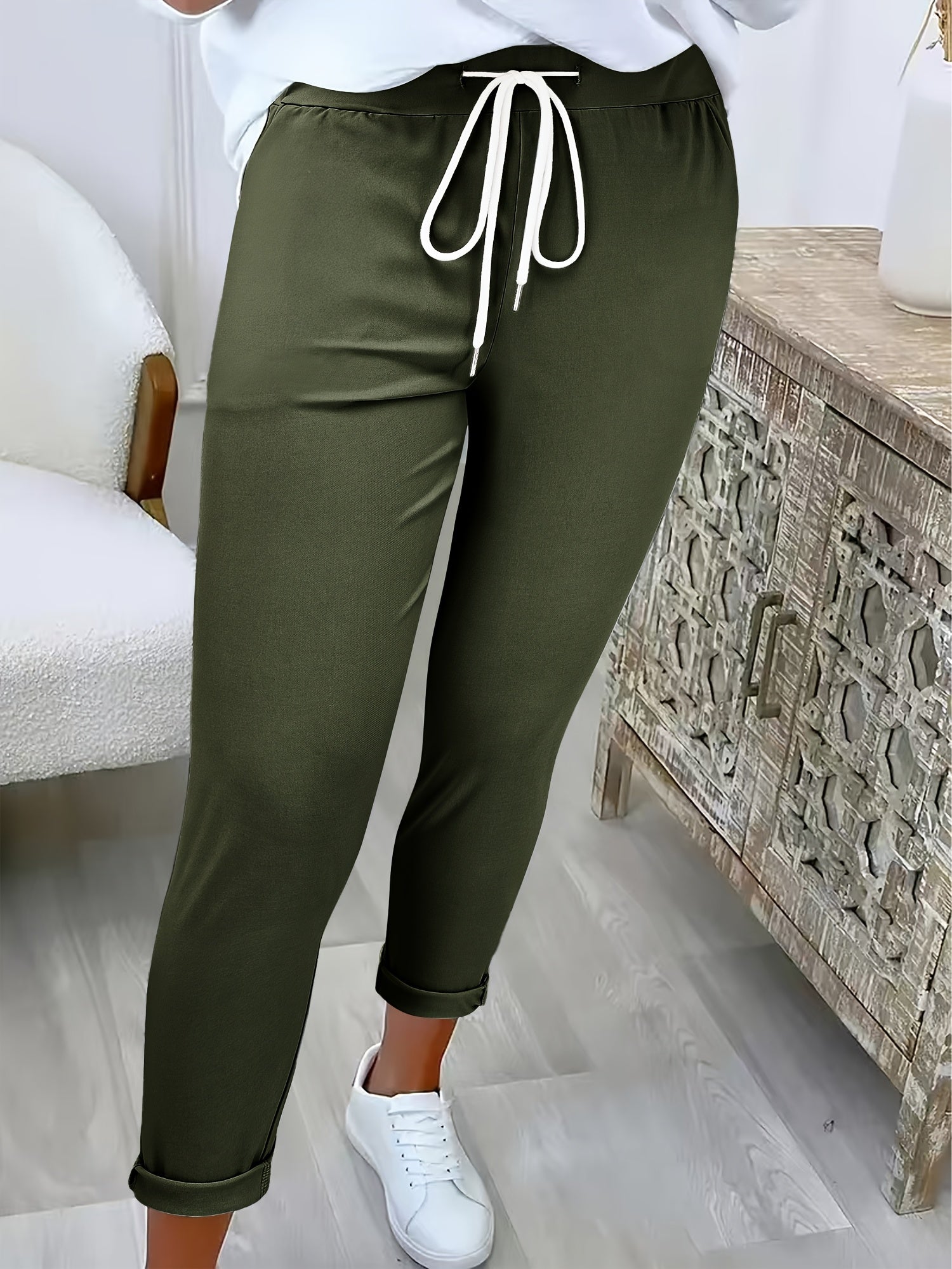 women joggers in cotton-polyester for casual wear 5