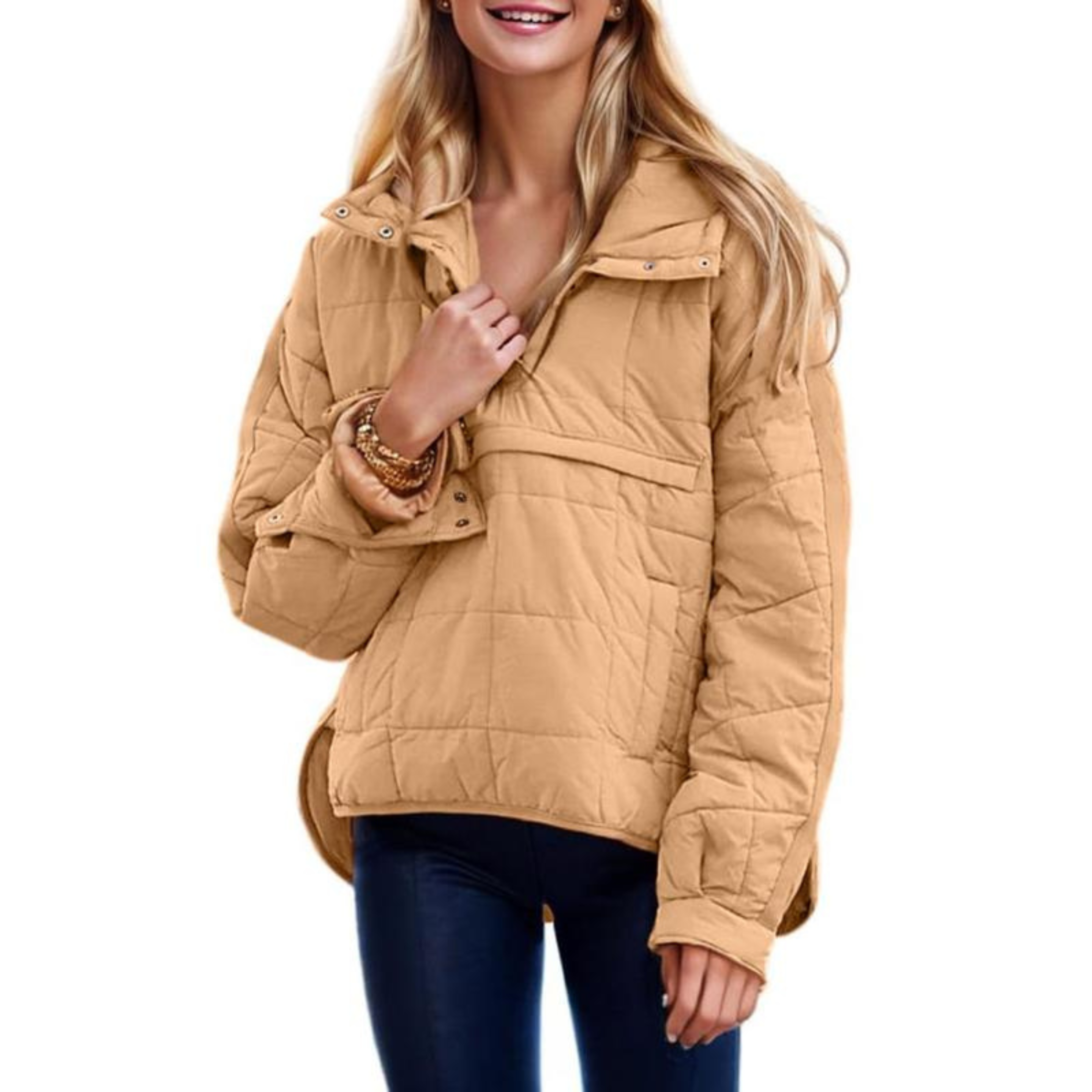 women pullover jacket in cozy fabric for casual outings 3