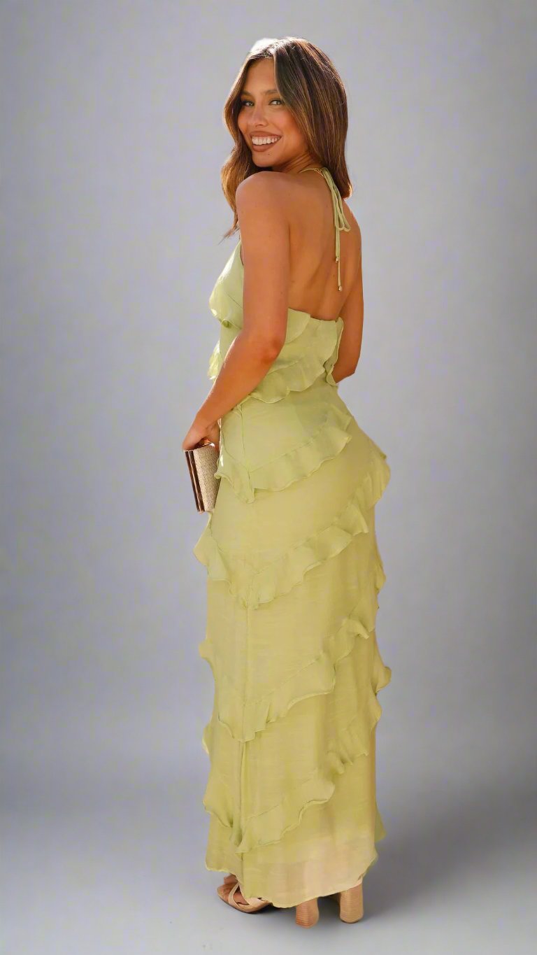 Francine | Elegant Ruffled Maxi Dress Perfect for Any Occasion