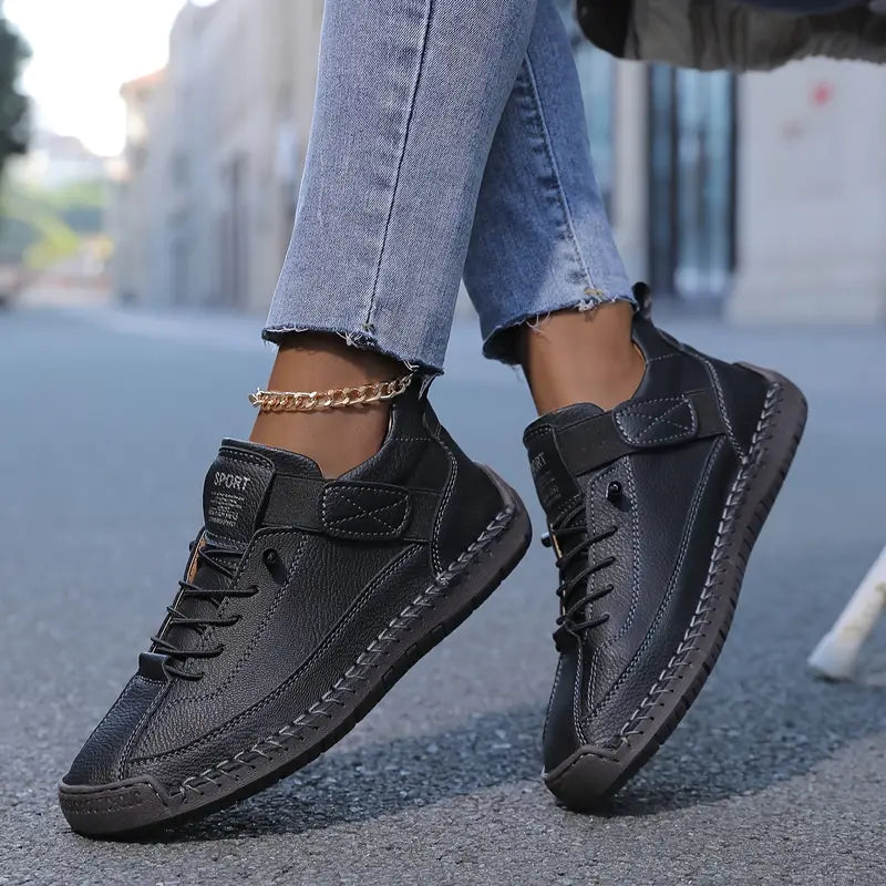 women orthopedic sneakers in black for casual outings 1