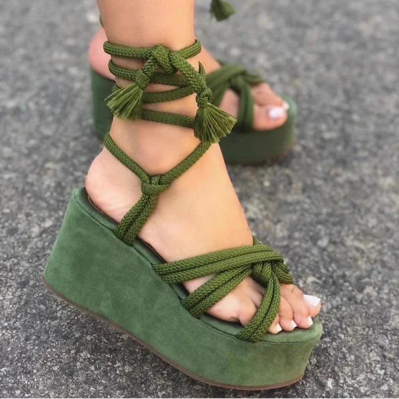 Brielle | Height-Increasing Platform Wedgy Strappy Sandals for Women