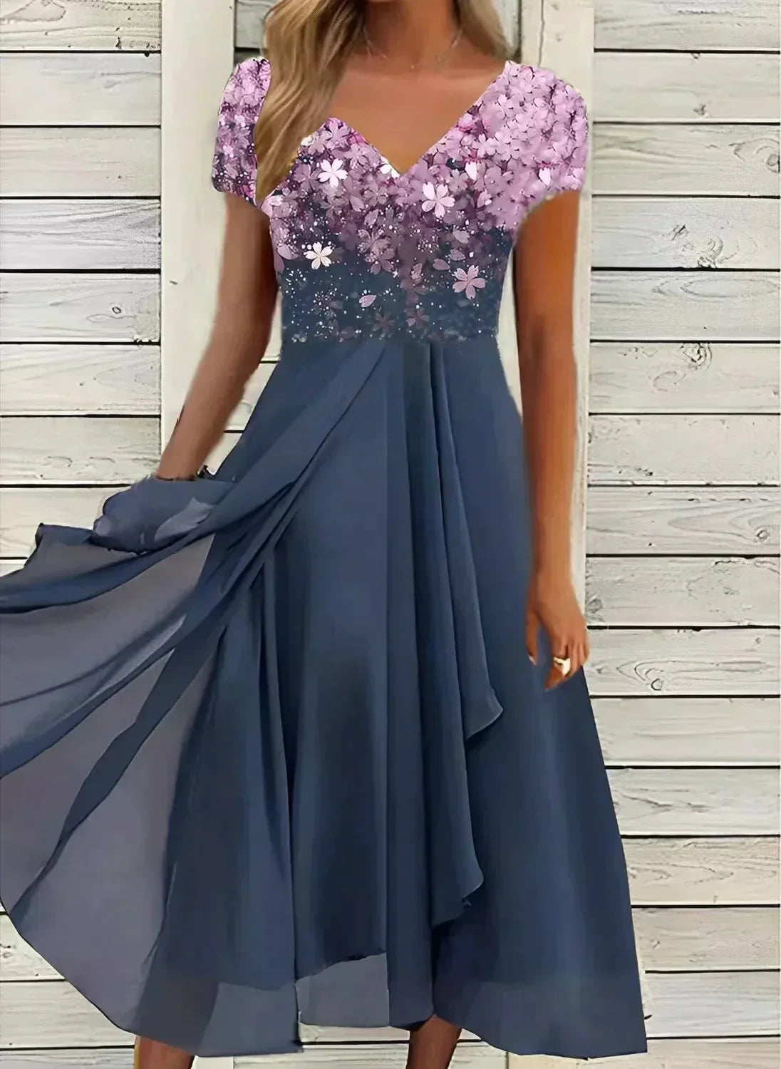 Marigon | Elegant Floral Midi Dress