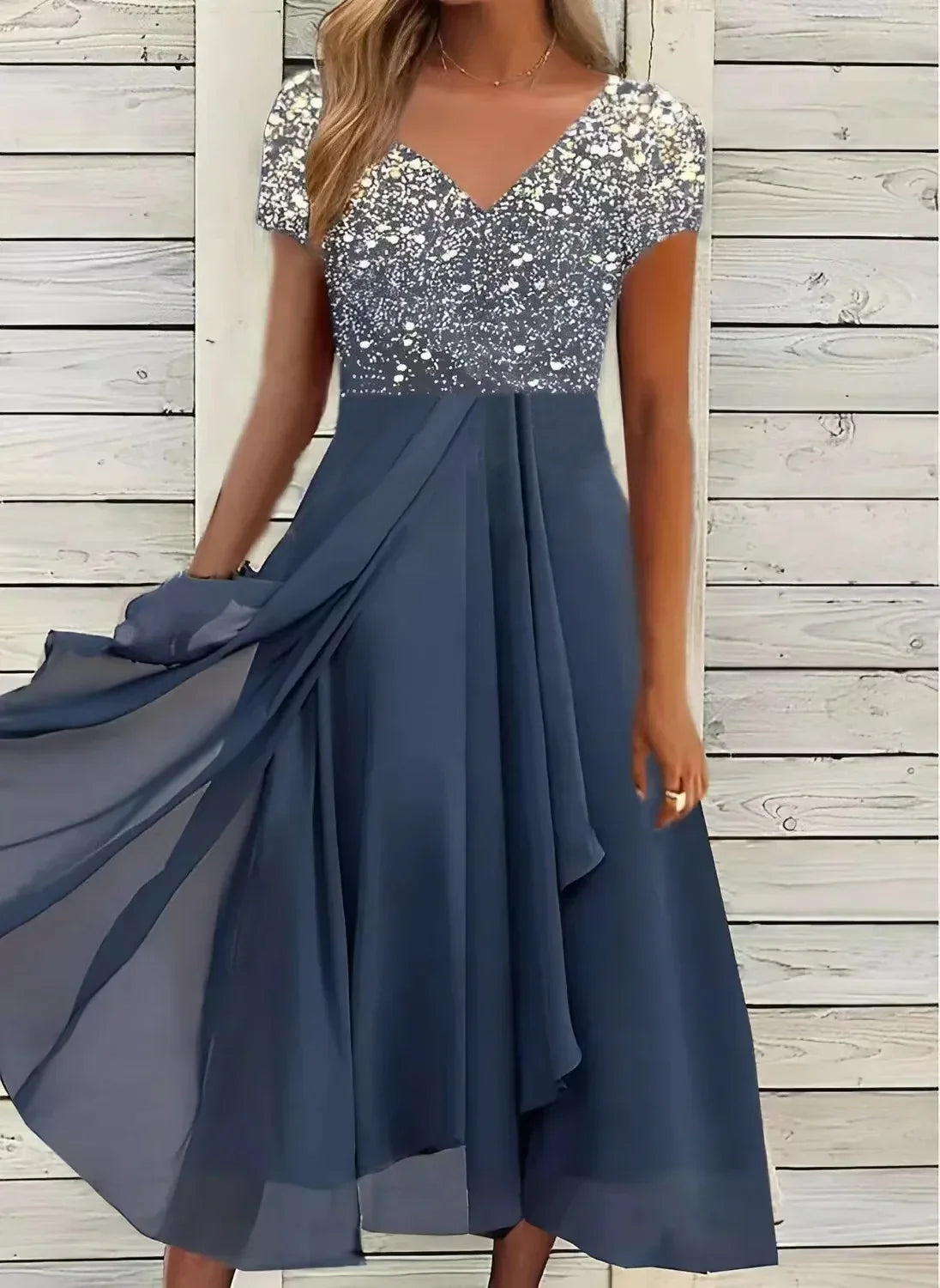 Marigon | Elegant Floral Midi Dress