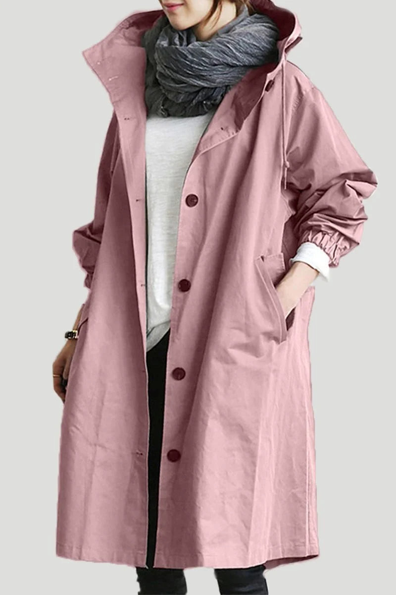 women lightweight raincoat in blue for rainy days 11