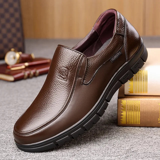 men leather loafers in brown for casual outings 2