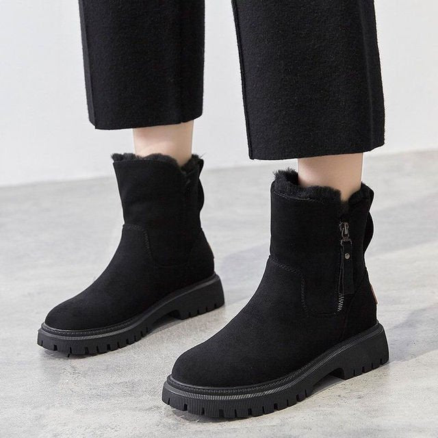 women waterproof boots in black for winter 0