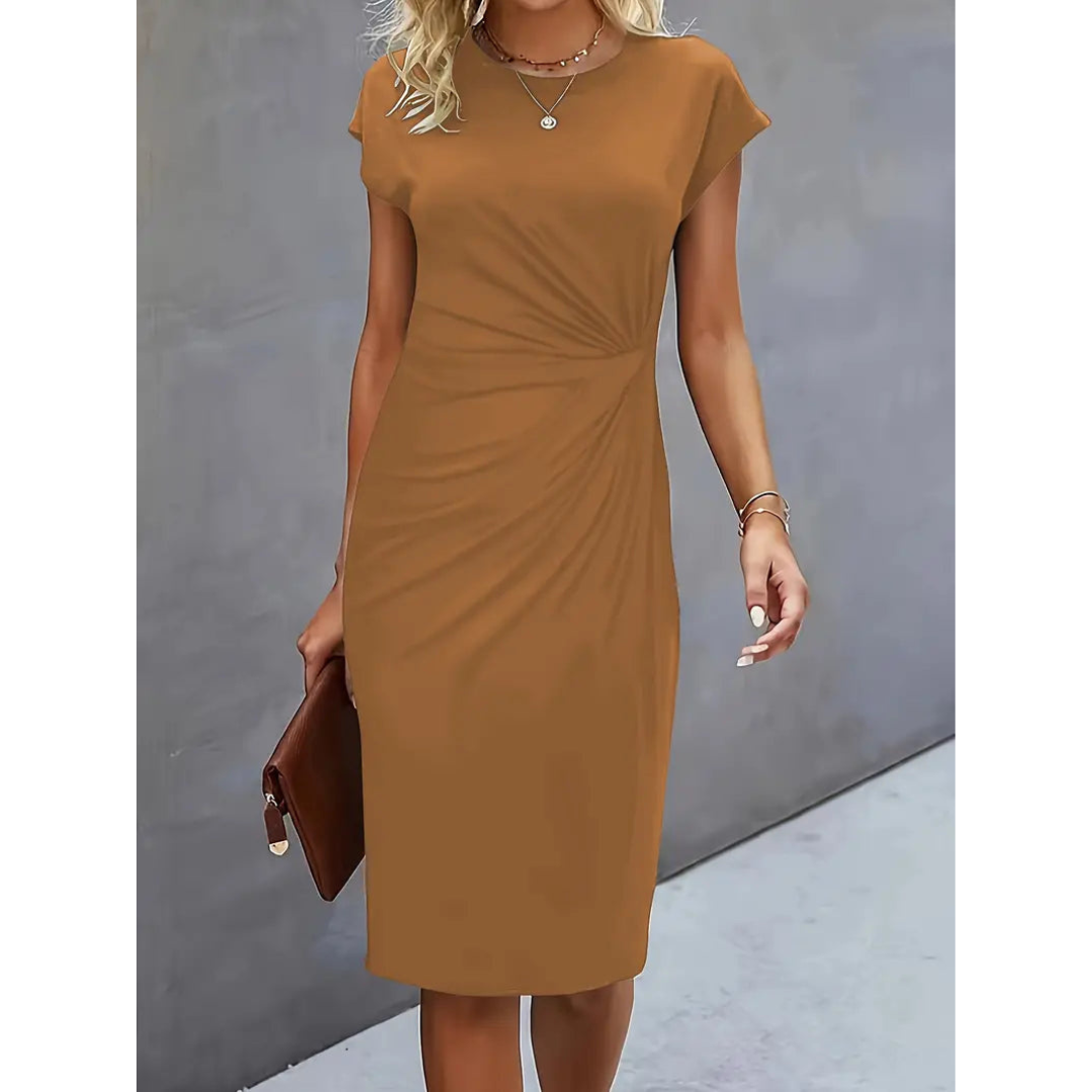 Yara | Flattering Ladies Sleeveless Midi Dress