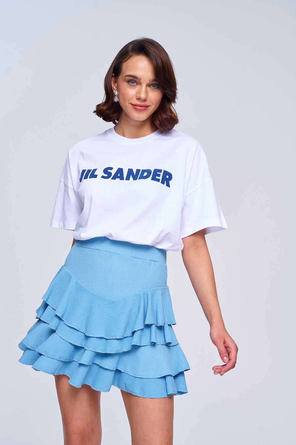 Flounce Detaillierter Blauer Minirock für Frauen