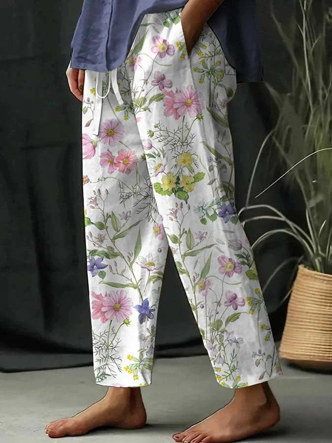 Victoria | Stylish Lightweight Floral Pants for Women