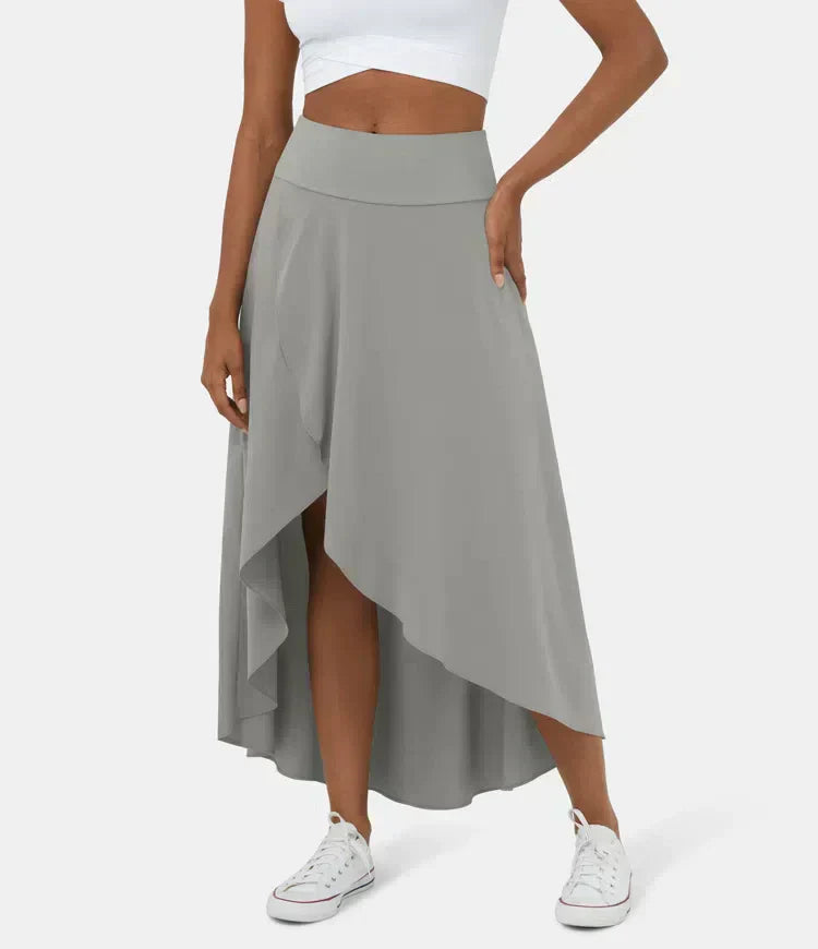 Kennedy | Versatile Ruffled Midi Slit Skirt