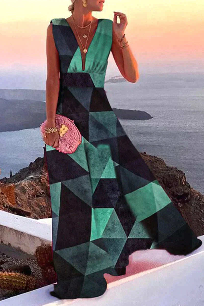 Sienna | Elegant Maxi Dress with Flattering Deep V-Neck
