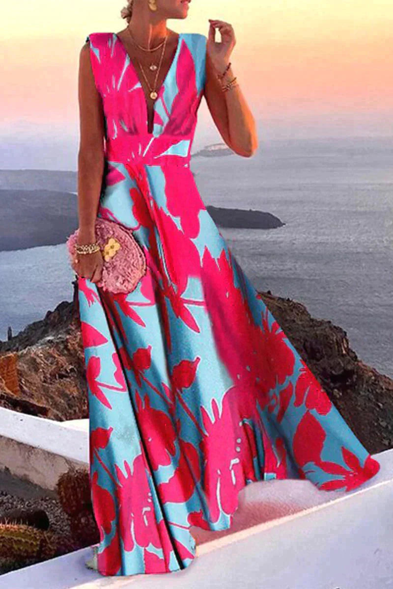 Sienna | Elegant Maxi Dress with Flattering Deep V-Neck