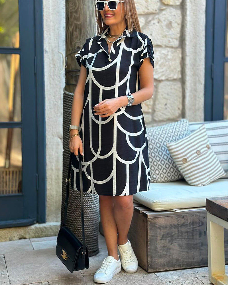 Estelle | Lightweight Polo Collar Midi Dress, Perfect for Warm Weather