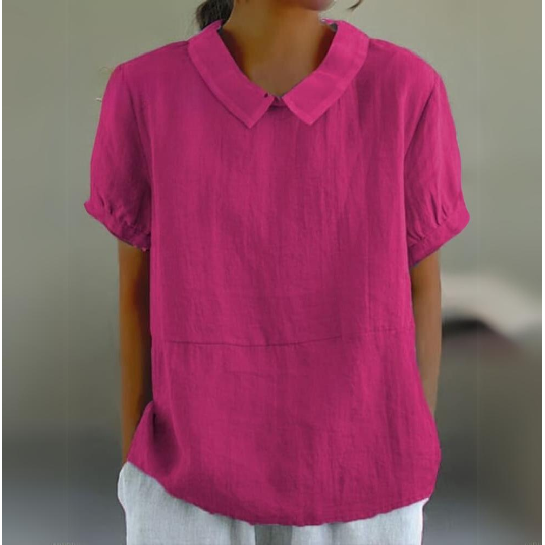 Claudia | Vibrant Polo Collar T-Shirt for Women