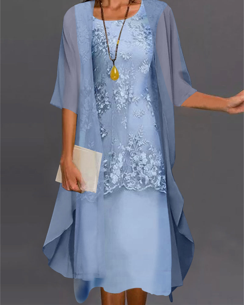 Marleen | Elegant Chiffon Midi Dress