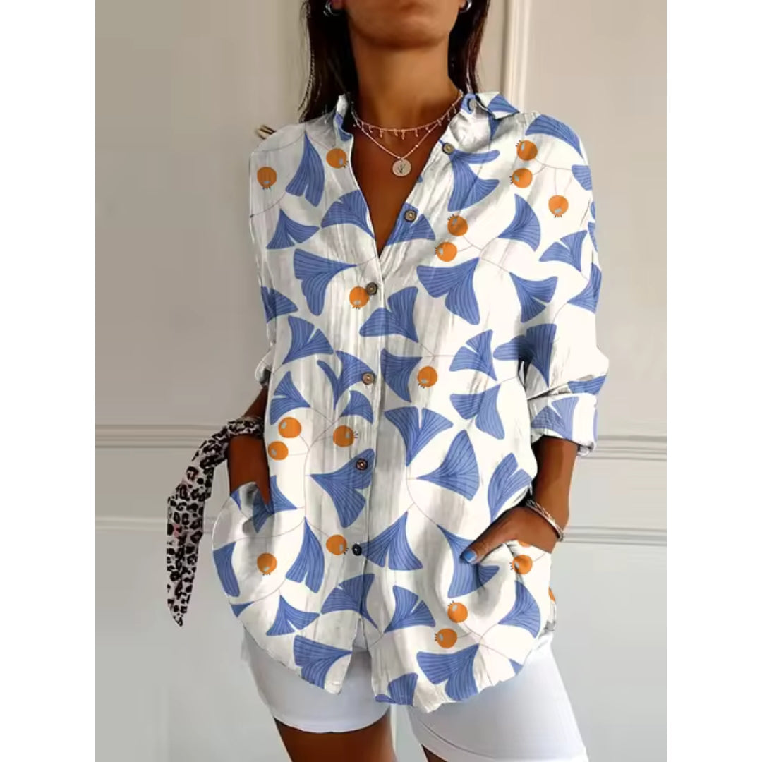 Isolde | Ladies Long Sleeve Floral Blouse, Perfect for Casual Outings