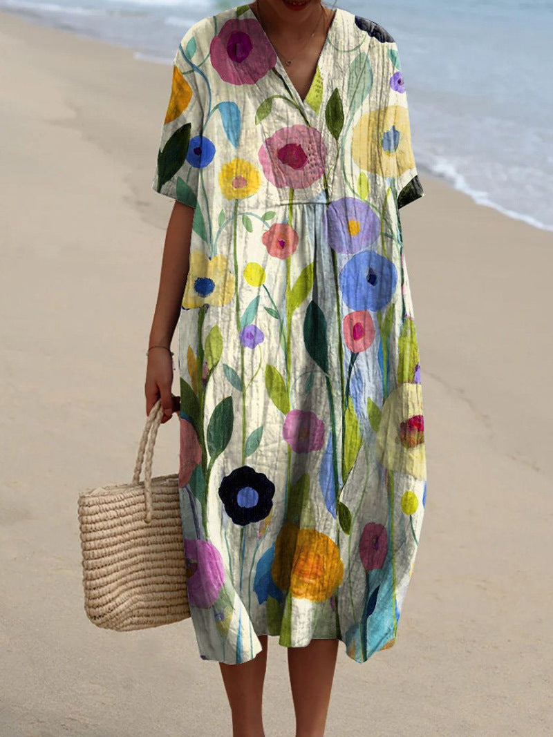 Giselle | Versatile Floral Summer Midi Dress