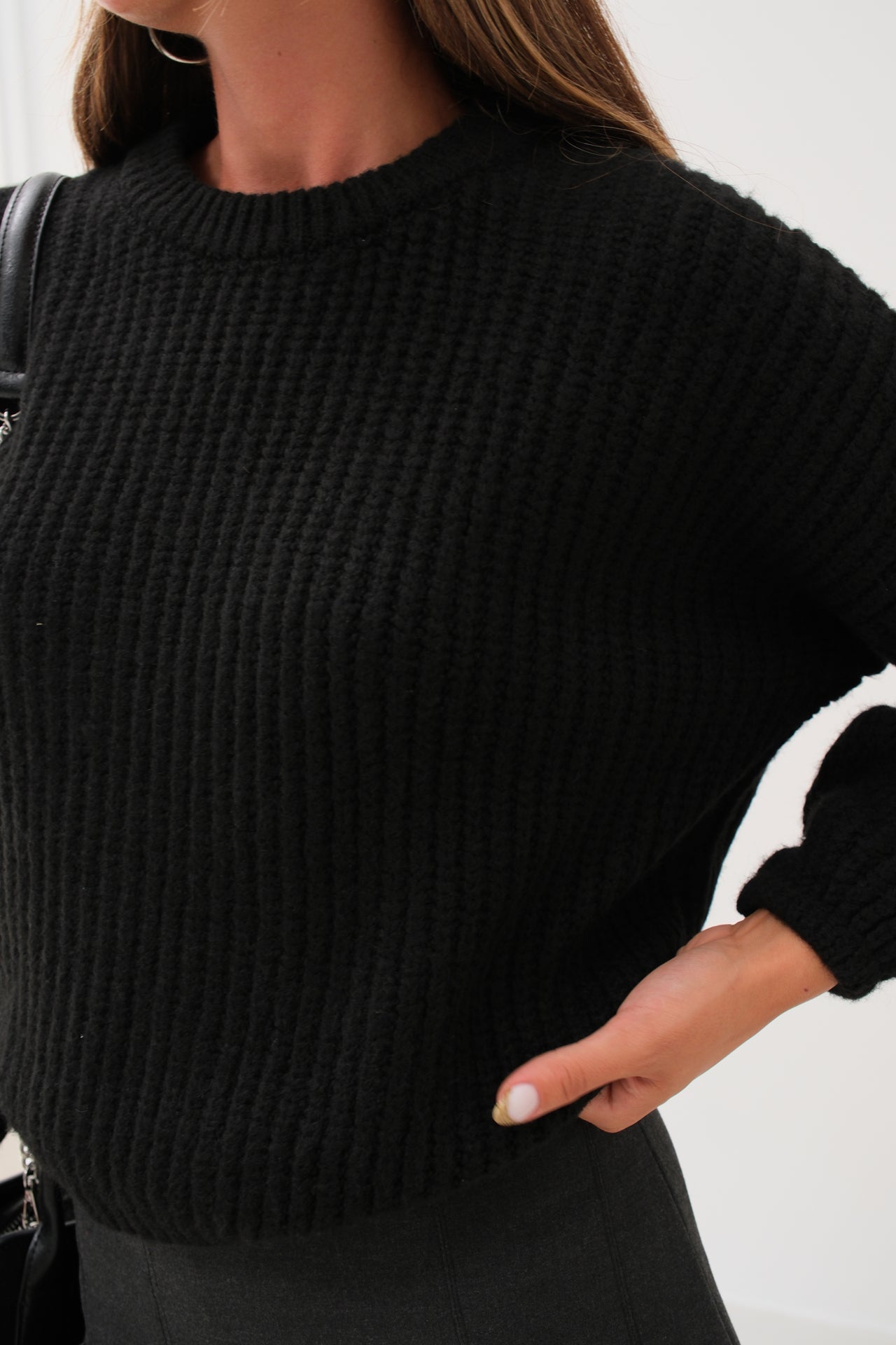 Übergroßer Strickpullover