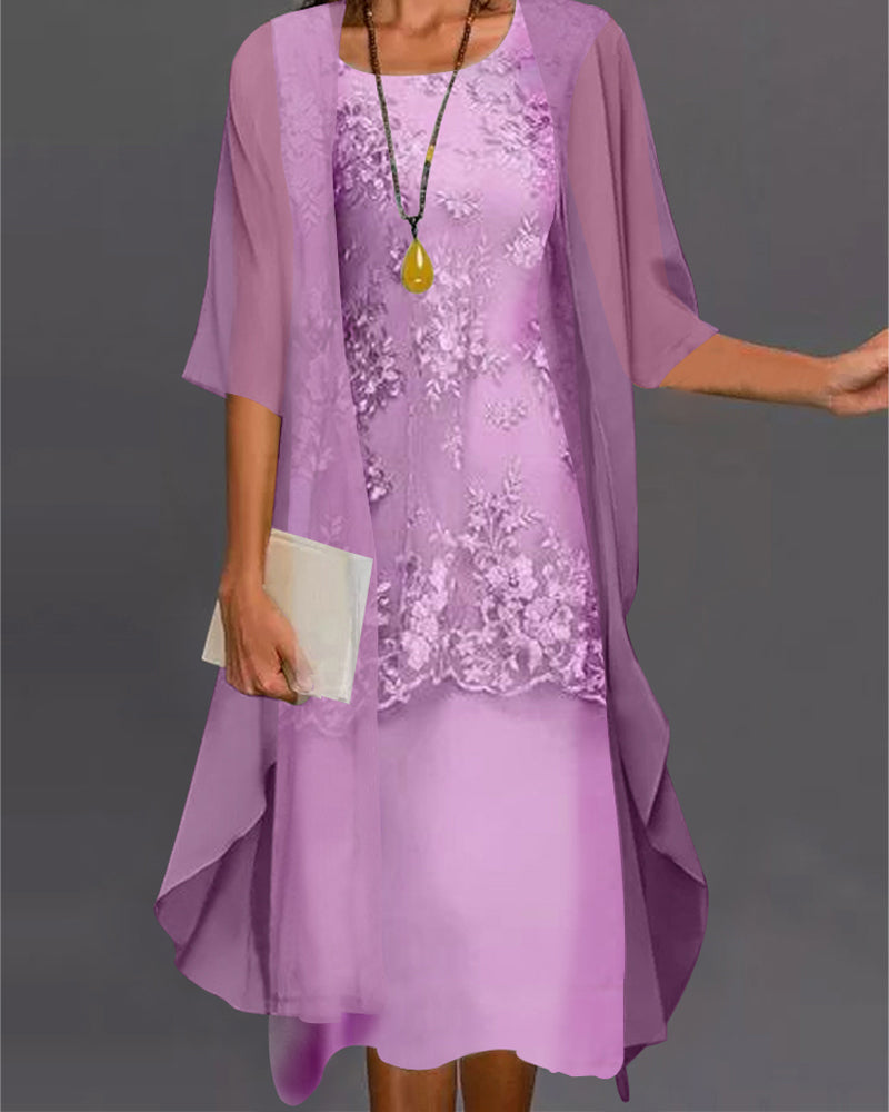 Marleen | Elegant Chiffon Midi Dress