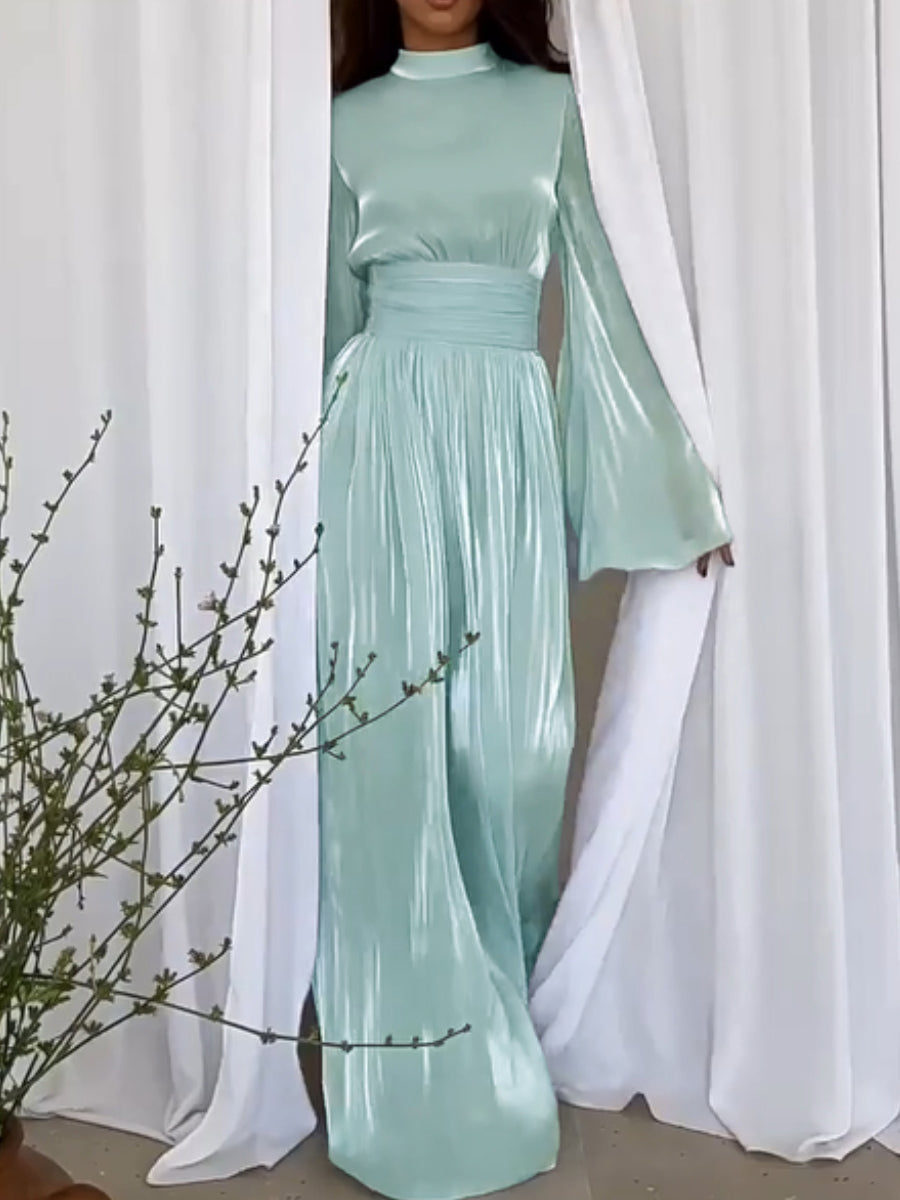 Fudus | Elegant Maxi Dress with Adjustable Tie Belt