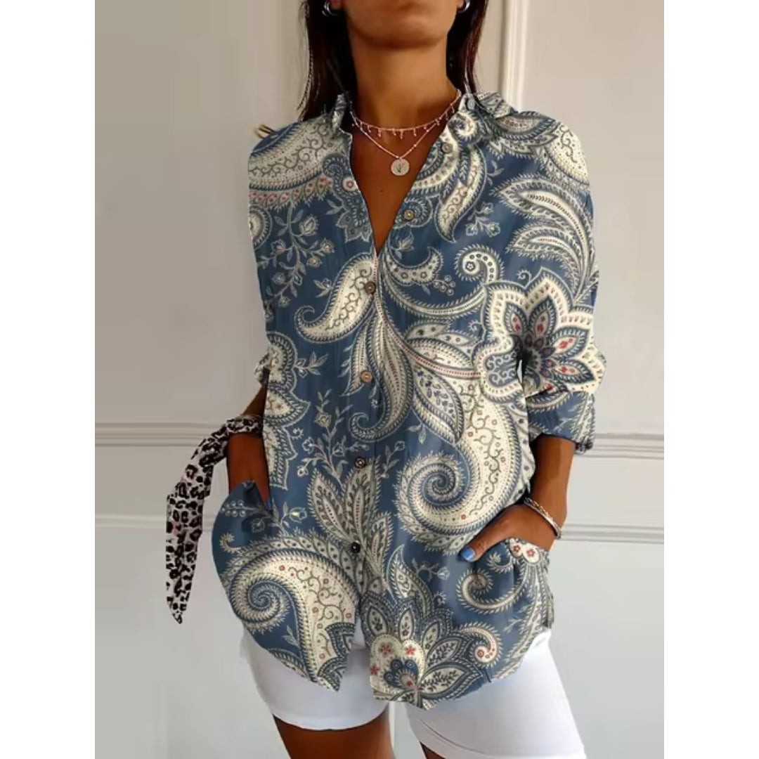 Isolde | Ladies Long Sleeve Floral Blouse, Perfect for Casual Outings