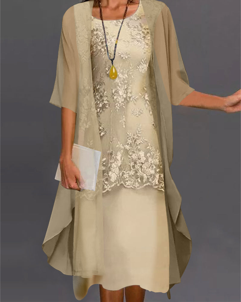 Marleen | Elegant Chiffon Midi Dress