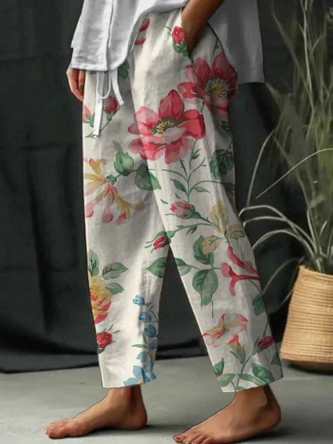 Victoria | Stylish Lightweight Floral Pants for Women