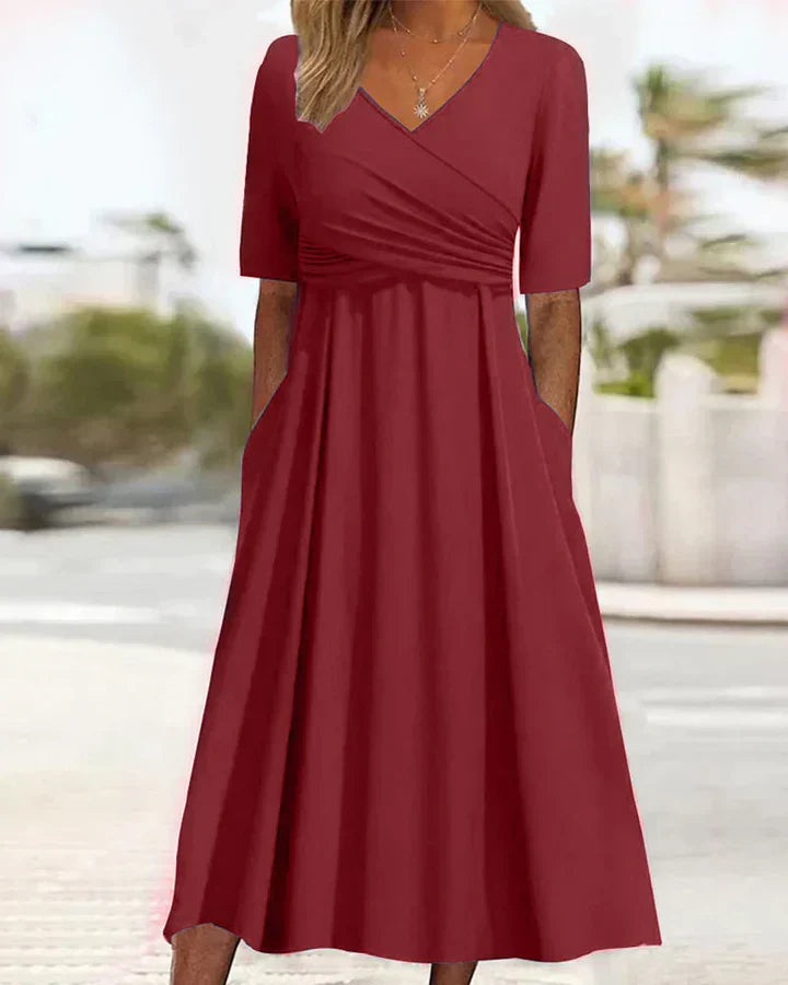 Jasmijn | Elegant Crossover Maxi Dress for Any Occasion