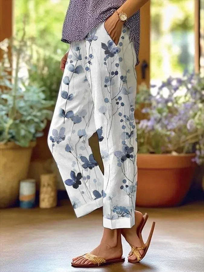 Victoria | Stylish Lightweight Floral Pants for Women