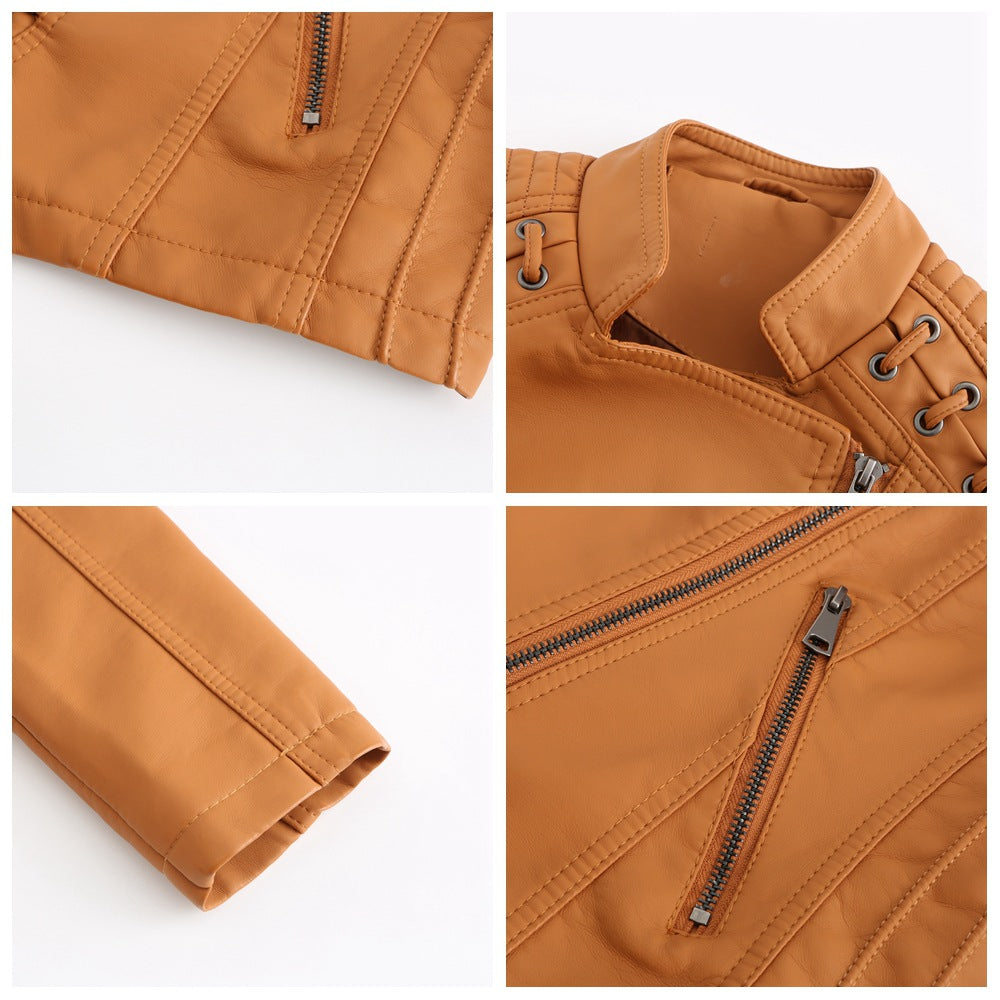 Ivy | Luxurious Lace PU Leather Jacket for Women, Perfect for Any Occasion