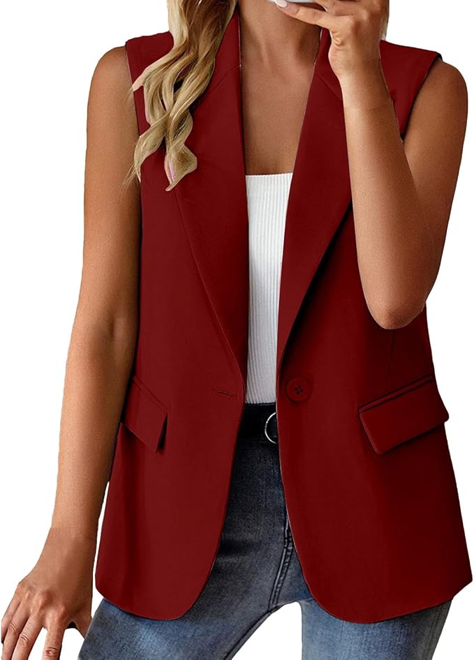 Emerson | Versatile Sleeveless Blazer with Pockets for Women