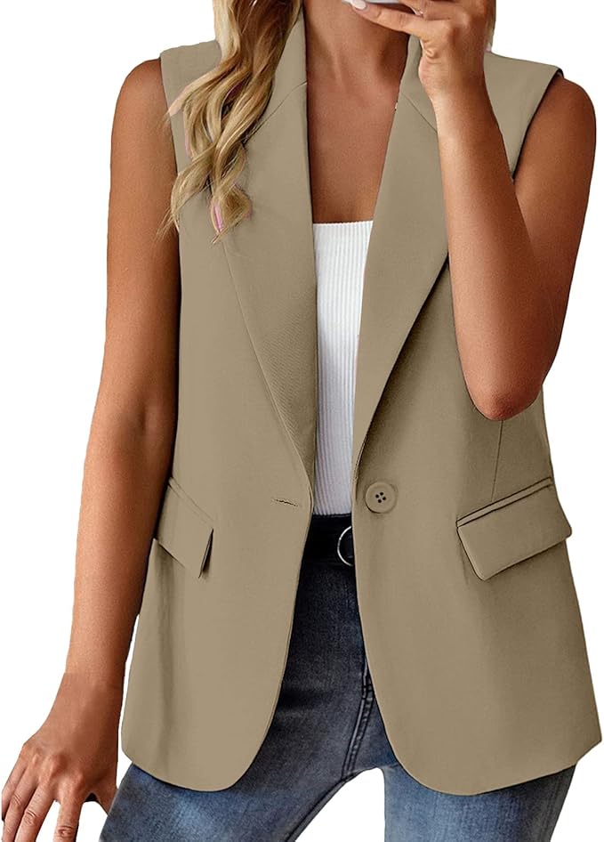Emerson | Versatile Sleeveless Blazer with Pockets for Women