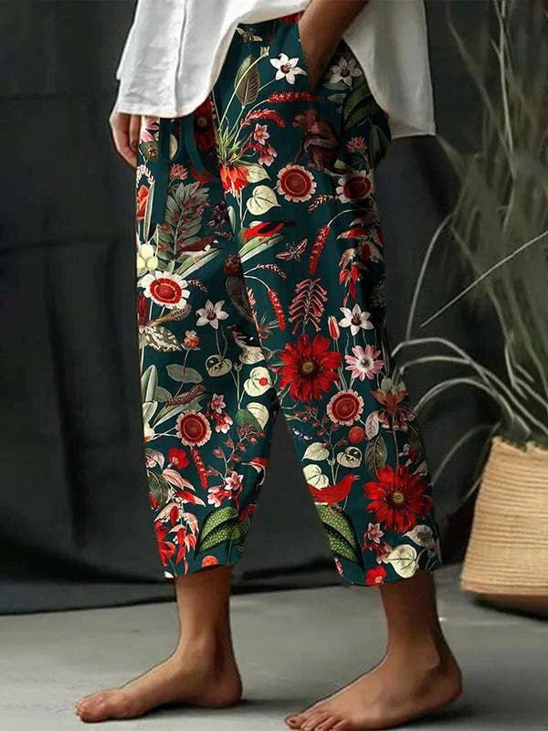 Victoria | Stylish Lightweight Floral Pants for Women