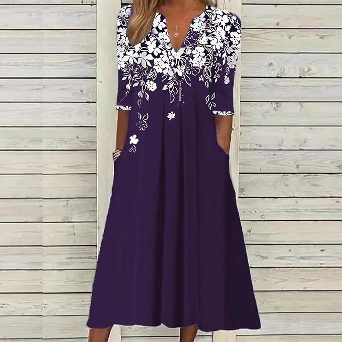 Naya | Elegant Floral Design Maxi Dress, Perfect for Any Occasion
