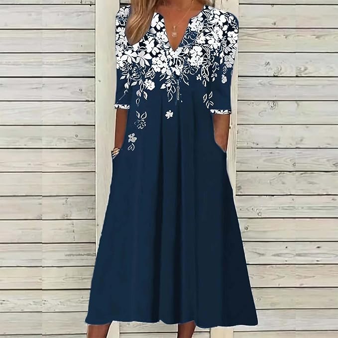 Naya | Elegant Floral Design Maxi Dress, Perfect for Any Occasion