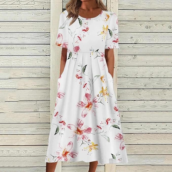 Mila | Lightweight Summer Floral Midi Dress