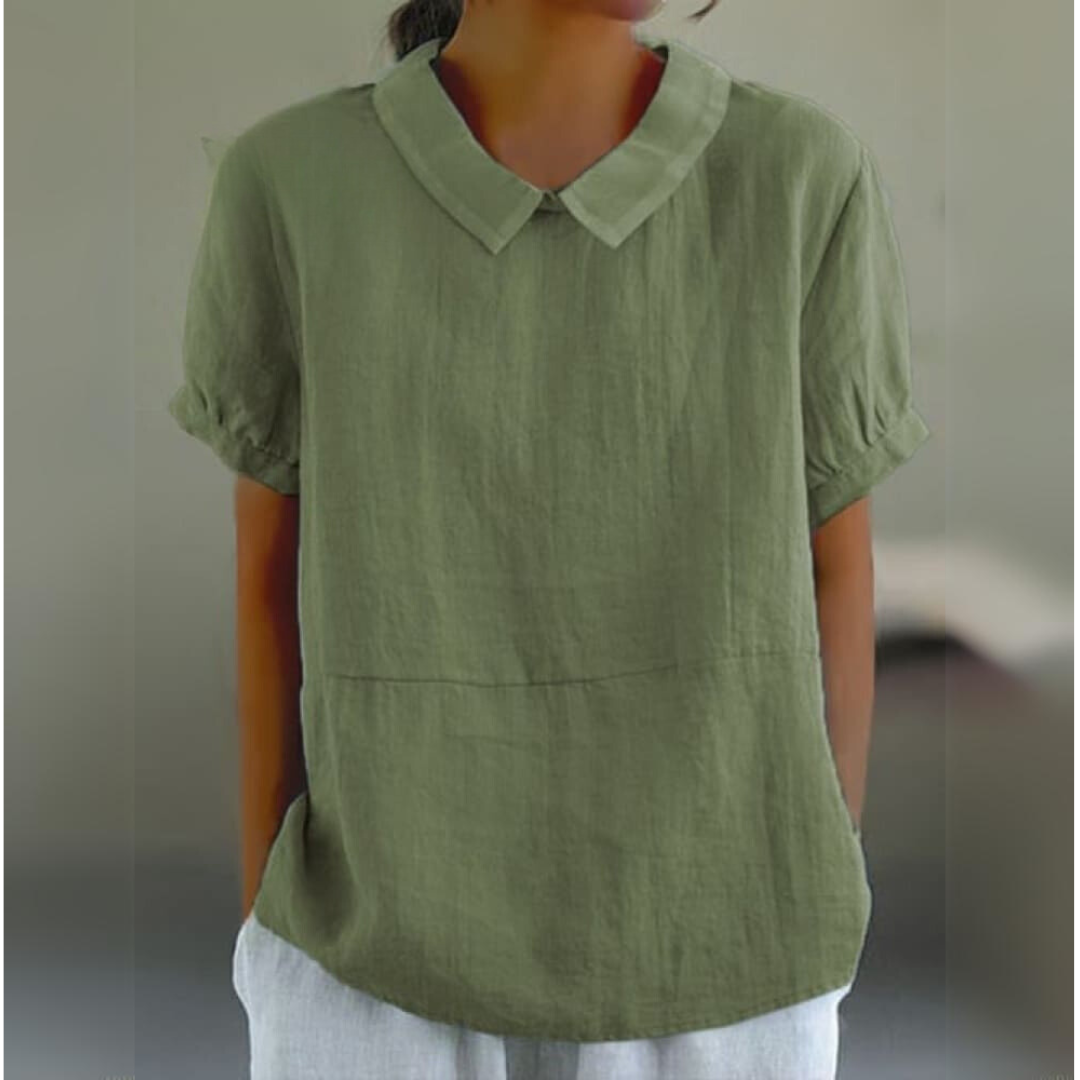 Claudia | Vibrant Polo Collar T-Shirt for Women