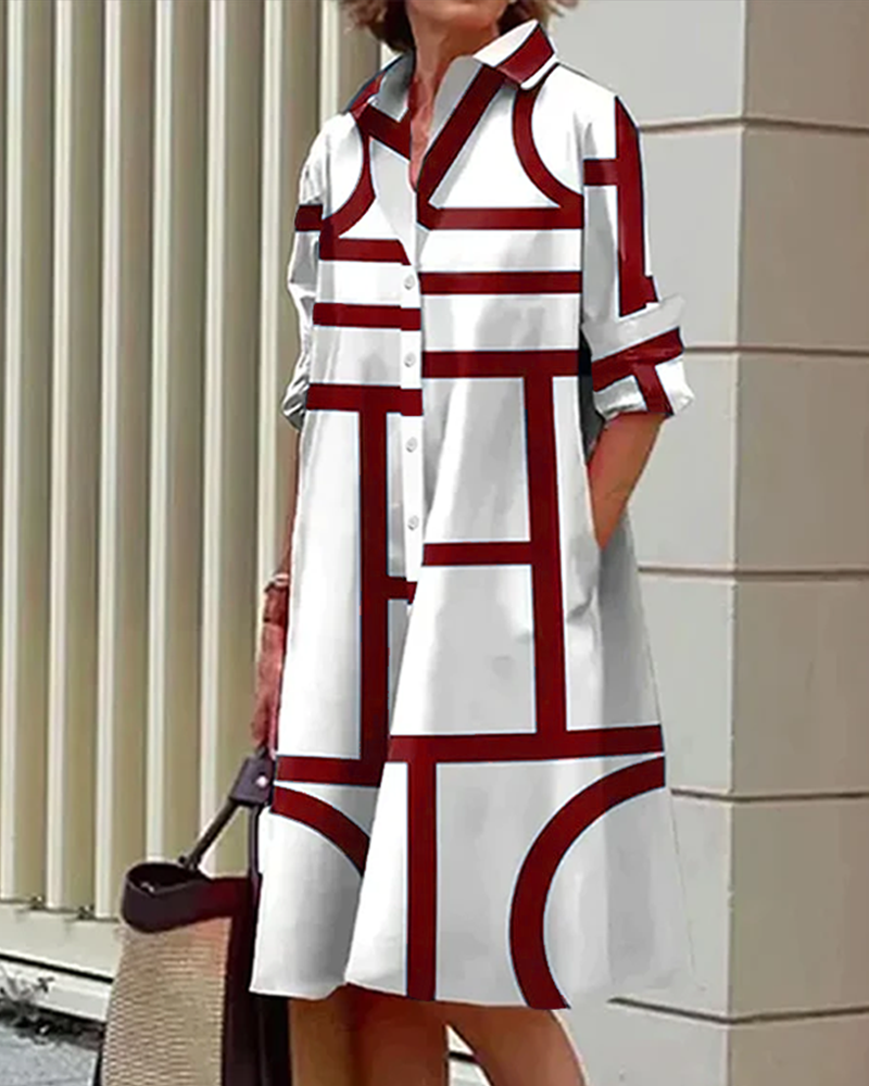 Thalia | Stylish Button-Front Midi Dress with Pockets