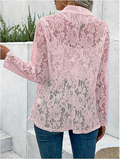 Eloise | Elegant Lace Blazer with a Stylish Lapel Collar