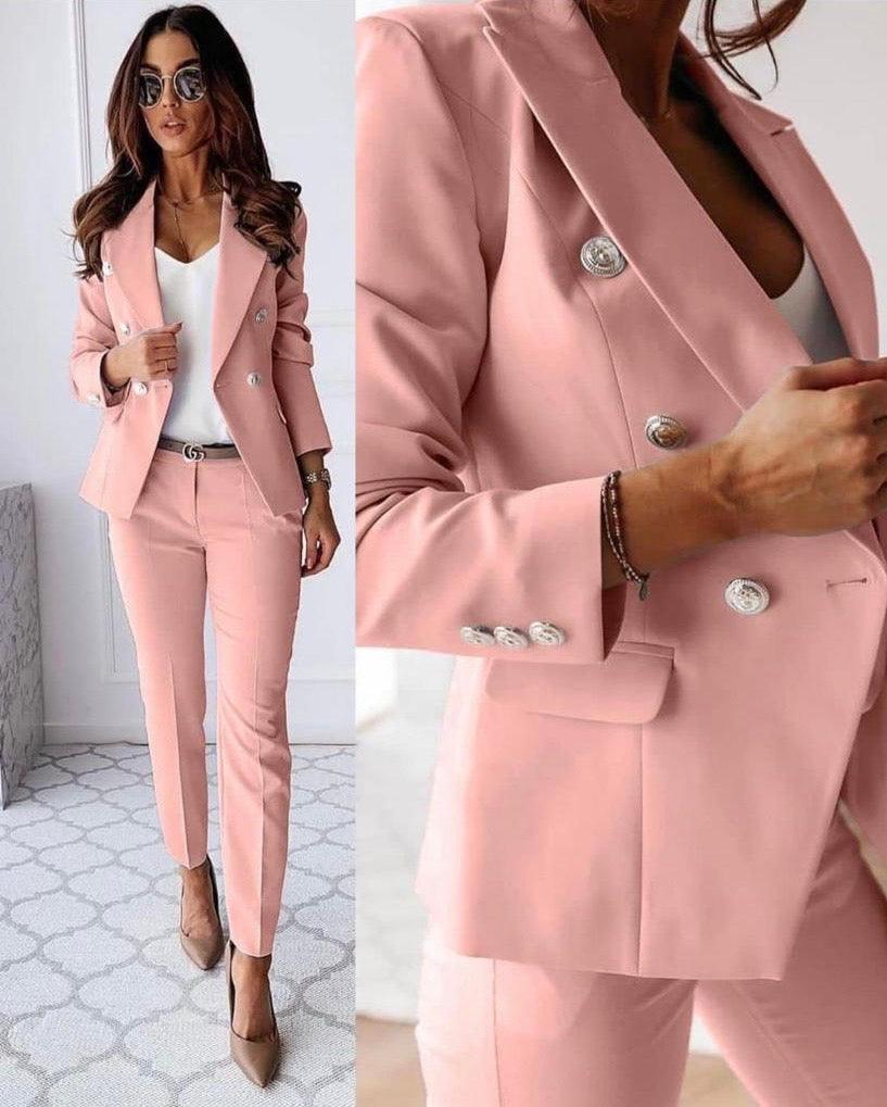 Venus | Elegant Design Double Button Detail Suit for Women
