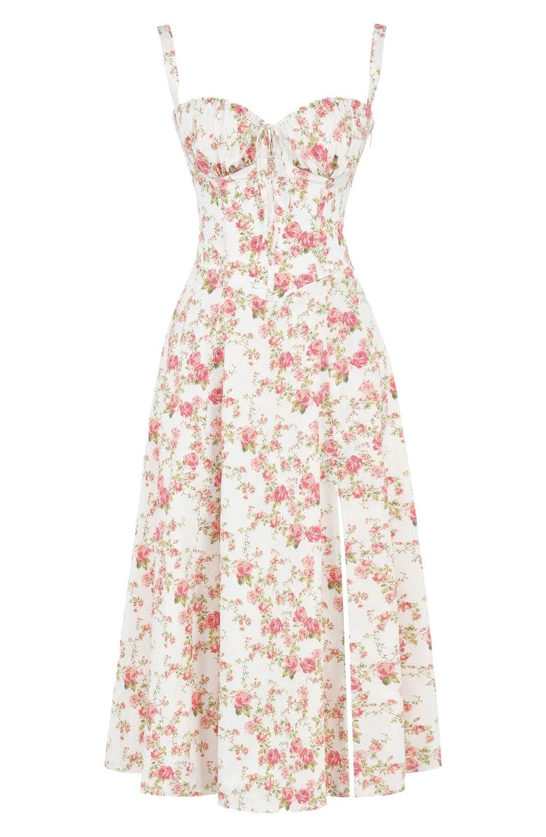 Nienke | Comfortable Fit Maxi Dress with Flower Pattern