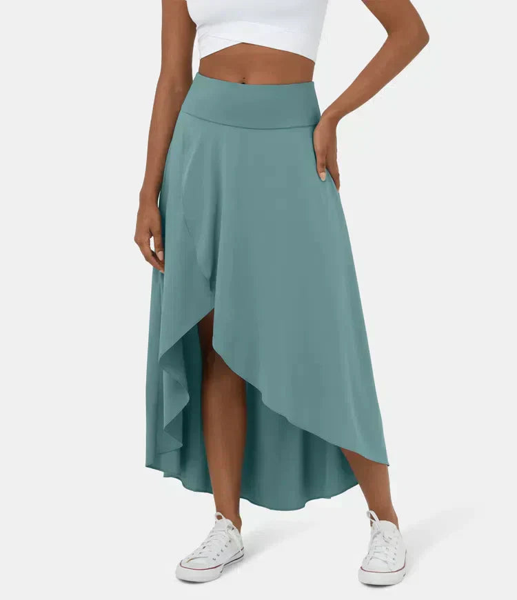 Kennedy | Versatile Ruffled Midi Slit Skirt