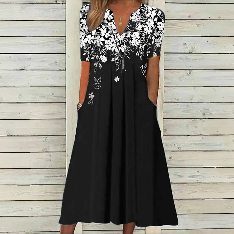 Naya | Elegant Floral Design Maxi Dress, Perfect for Any Occasion