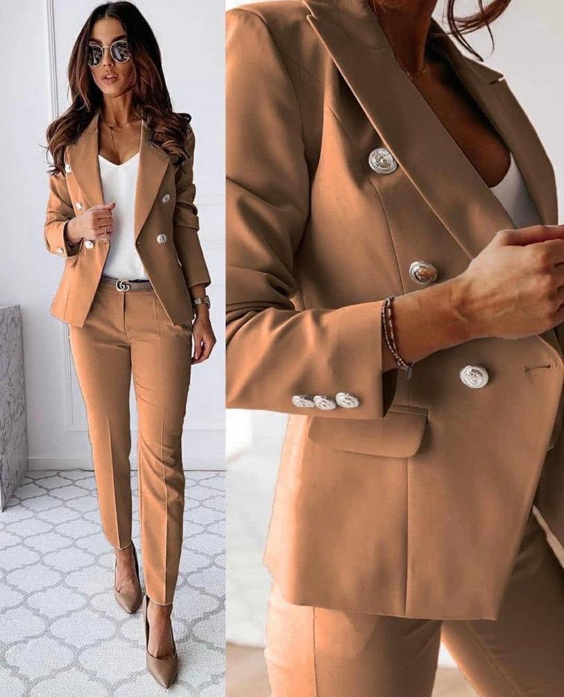 Venus | Elegant Design Double Button Detail Suit for Women