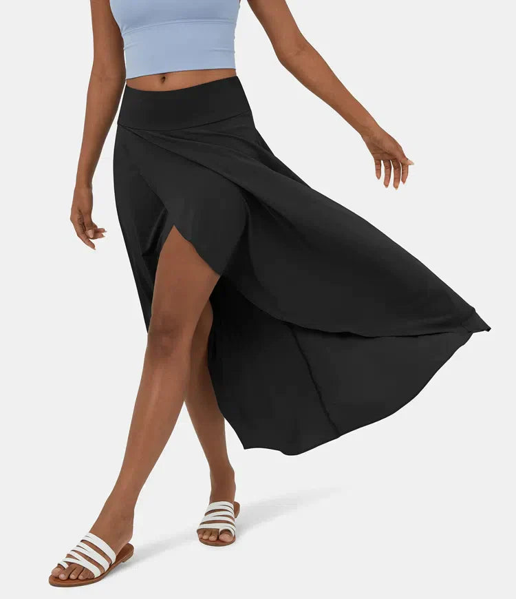 Kennedy | Versatile Ruffled Midi Slit Skirt